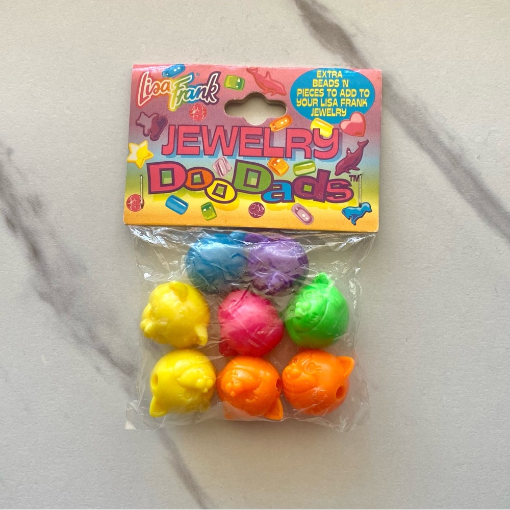 VTG Lisa Frank jewelry doodads character head beads - SIP